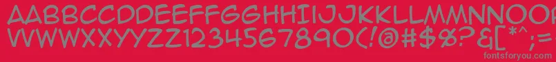 フォントAnimeace2Reg – 赤い背景に灰色の文字