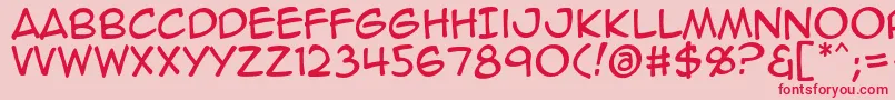 fuente Animeace2Reg – Fuentes Rojas Sobre Fondo Rosa