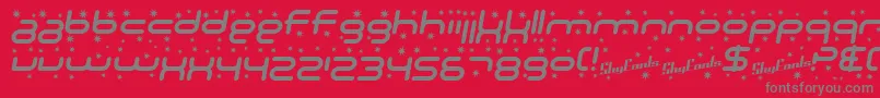 SfTechnodelightItalic Font – Gray Fonts on Red Background