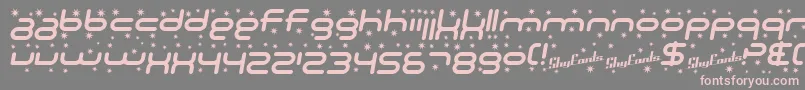 SfTechnodelightItalic Font – Pink Fonts on Gray Background