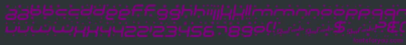 SfTechnodelightItalic Font – Purple Fonts on Black Background