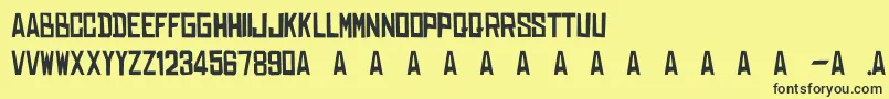 Dearraditass Font – Black Fonts on Yellow Background