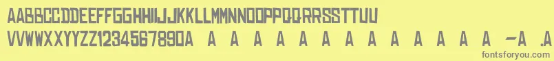 Dearraditass Font – Gray Fonts on Yellow Background