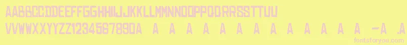 Dearraditass Font – Pink Fonts on Yellow Background