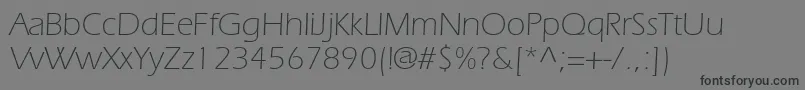 ItcerasstdLight Font – Black Fonts on Gray Background