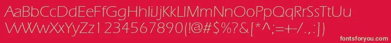 ItcerasstdLight Font – Green Fonts on Red Background