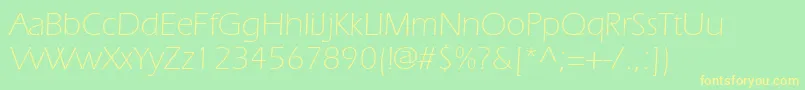 ItcerasstdLight Font – Yellow Fonts on Green Background