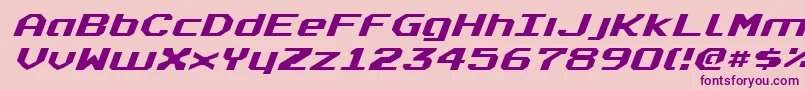 RealpolitikExpandedItalic Font – Purple Fonts on Pink Background