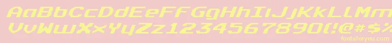 More about RealpolitikExpandedItalic Font RealpolitikExpandedItalic Font – Yellow Fonts on Pink Background