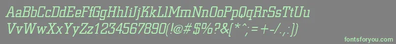 Шрифт CivicItalic – зелёные шрифты на сером фоне