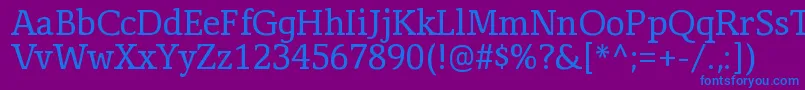 CorzinairRegular Font – Blue Fonts on Purple Background