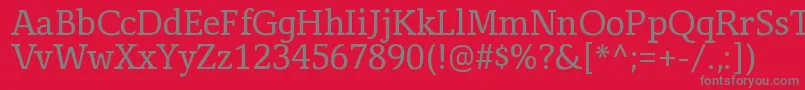 CorzinairRegular Font – Gray Fonts on Red Background