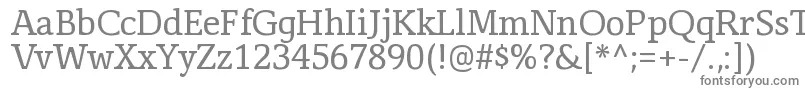 CorzinairRegular-fontti – harmaat kirjasimet valkoisella taustalla