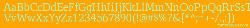 CorzinairRegular Font – Green Fonts on Orange Background