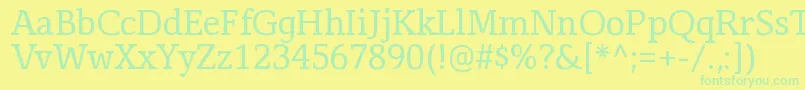 CorzinairRegular Font – Green Fonts on Yellow Background