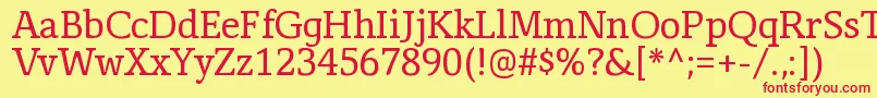 CorzinairRegular Font – Red Fonts on Yellow Background