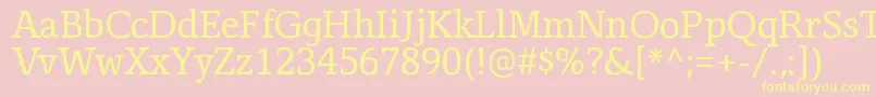 CorzinairRegular Font – Yellow Fonts on Pink Background