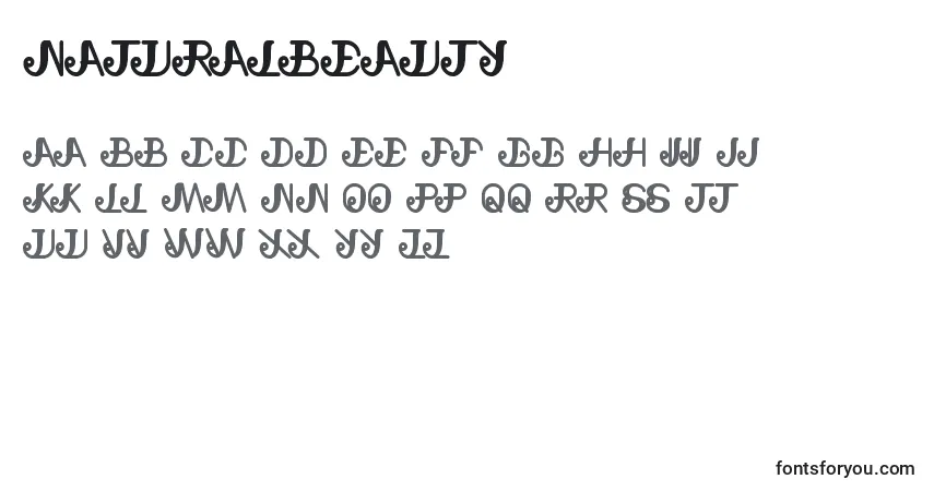 Czcionka NaturalBeauty – alfabet, cyfry, specjalne znaki