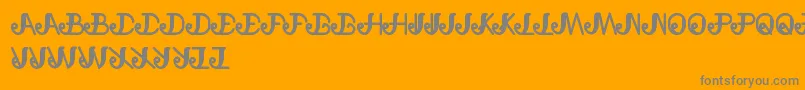NaturalBeauty Font – Gray Fonts on Orange Background