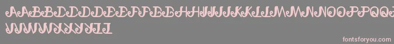 NaturalBeauty Font – Pink Fonts on Gray Background
