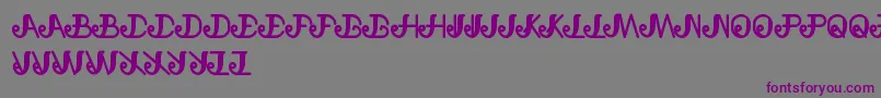 フォントNaturalBeauty – 紫色のフォント、灰色の背景