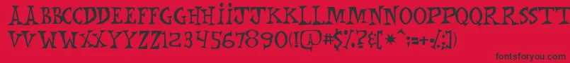 MonkeyChunks Font – Black Fonts on Red Background