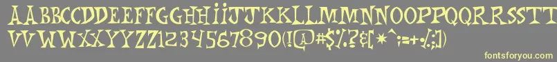 MonkeyChunks Font – Yellow Fonts on Gray Background