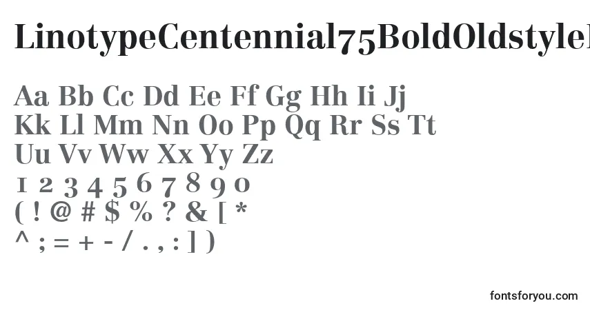 Шрифт LinotypeCentennial75BoldOldstyleFigures – алфавит, цифры, специальные символы