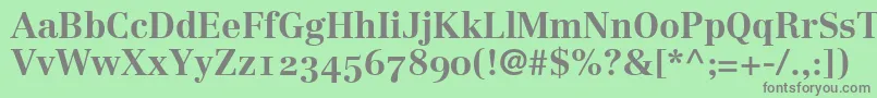 LinotypeCentennial75BoldOldstyleFigures Font – Gray Fonts on Green Background