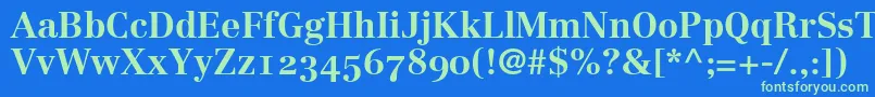 More about LinotypeCentennial75BoldOldstyleFigures Font LinotypeCentennial75BoldOldstyleFigures Font – Green Fonts on Blue Background