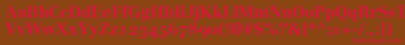 LinotypeCentennial75BoldOldstyleFigures Font – Red Fonts on Brown Background