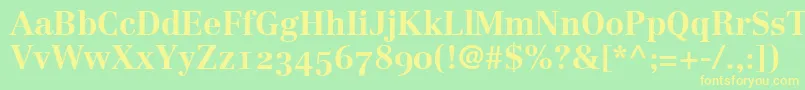 LinotypeCentennial75BoldOldstyleFigures Font – Yellow Fonts on Green Background