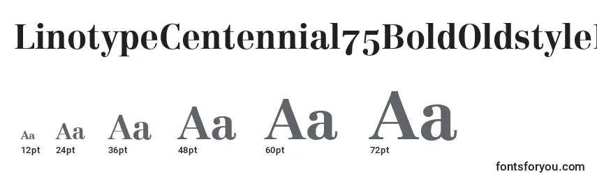 Размеры шрифта LinotypeCentennial75BoldOldstyleFigures