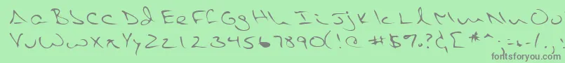 フォントLehn218 – 緑の背景に灰色の文字