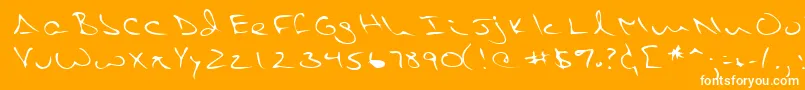 フォントLehn218 – オレンジの背景に白い文字