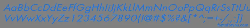 BelmarextoblNo Font – Blue Fonts on Gray Background