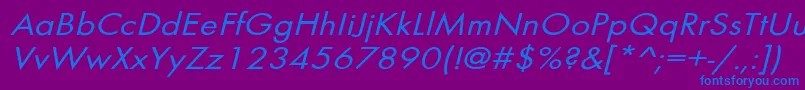 BelmarextoblNo Font – Blue Fonts on Purple Background
