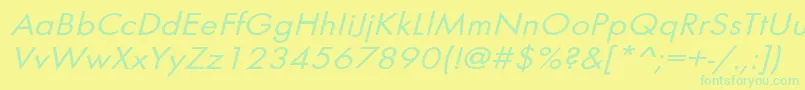 BelmarextoblNo Font – Green Fonts on Yellow Background