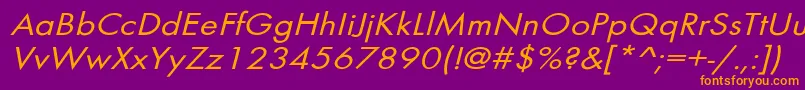 BelmarextoblNo Font – Orange Fonts on Purple Background