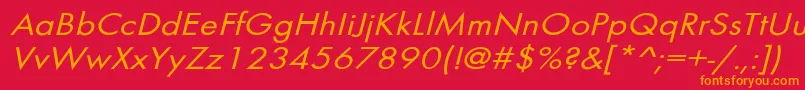 BelmarextoblNo Font – Orange Fonts on Red Background