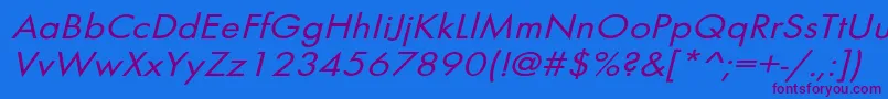 BelmarextoblNo Font – Purple Fonts on Blue Background