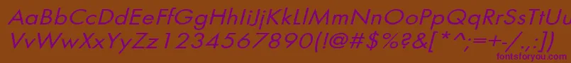 BelmarextoblNo Font – Purple Fonts on Brown Background
