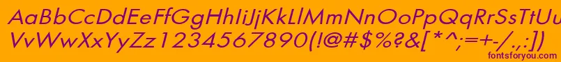 BelmarextoblNo Font – Purple Fonts on Orange Background