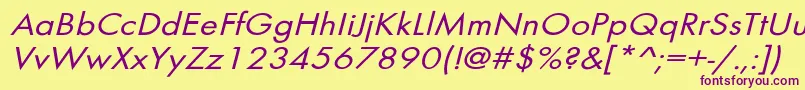 BelmarextoblNo Font – Purple Fonts on Yellow Background