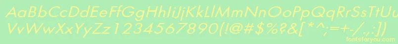 BelmarextoblNo Font – Yellow Fonts on Green Background