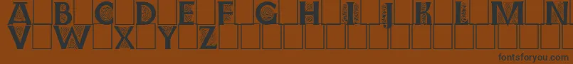 Шрифт Farnoein – чёрные шрифты на коричневом фоне