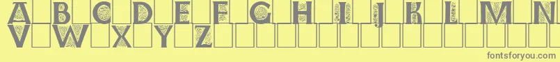 fuente Farnoein – Fuentes Grises Sobre Fondo Amarillo