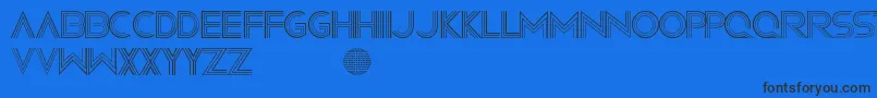 フォントConfusionsOnADancefloor – 黒い文字の青い背景