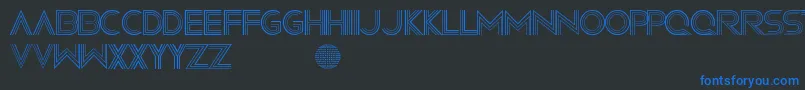 フォントConfusionsOnADancefloor – 黒い背景に青い文字