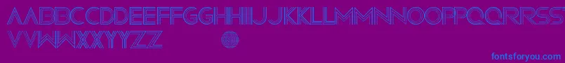 フォントConfusionsOnADancefloor – 紫色の背景に青い文字